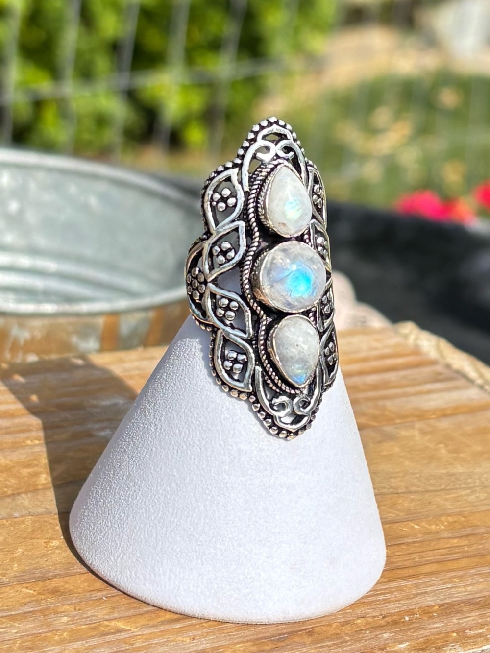 NEW! Moonstone Statement Ring - Picture 9 of 14